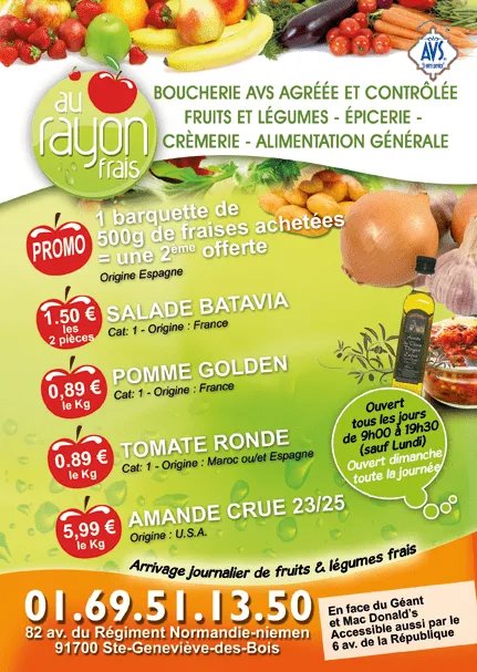 Epiciers votre com format flyer imprimée et distribuée